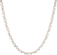 Aurate New York Lab Grown Sapphire Mixed Shape Tennis Necklace