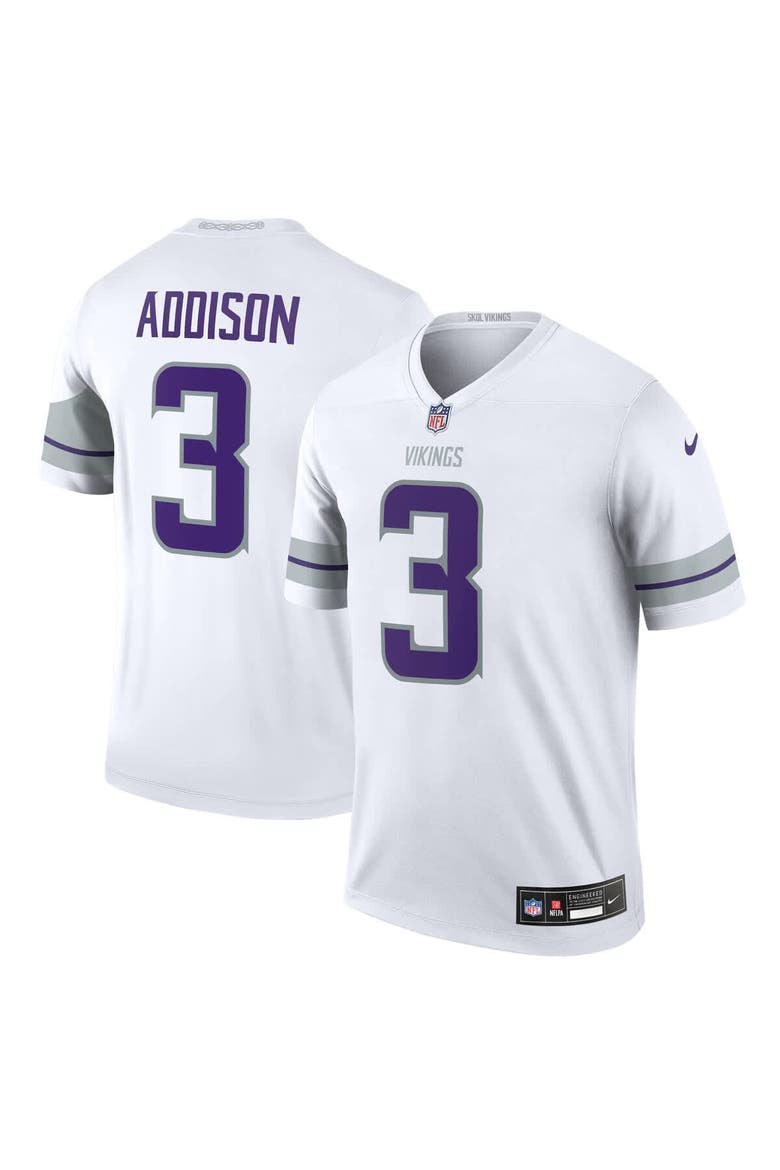 Men's Nike Jordan Addison White Minnesota Vikings Alternate Legend Player Jersey, Main, color, White