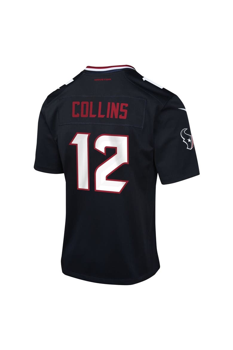 Youth Nike Nico Collins Navy Houston Texans Team Game Jersey, Alternate, color, Navy
