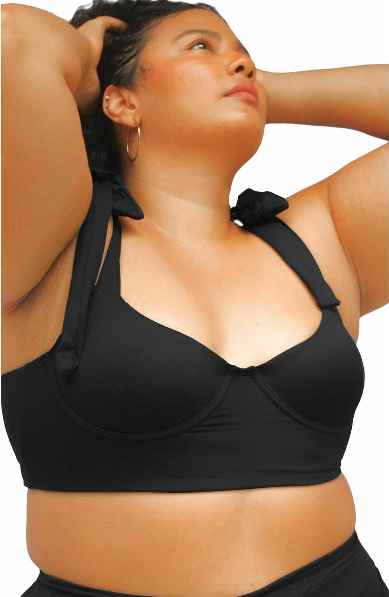 Mary Mercedes Emma Underwire Bikini Top, Main, color, Black