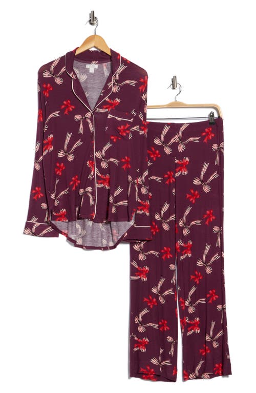 Nordstrom Rack Tranquility Long Sleeve Shirt & Pants Pajamas In Purple