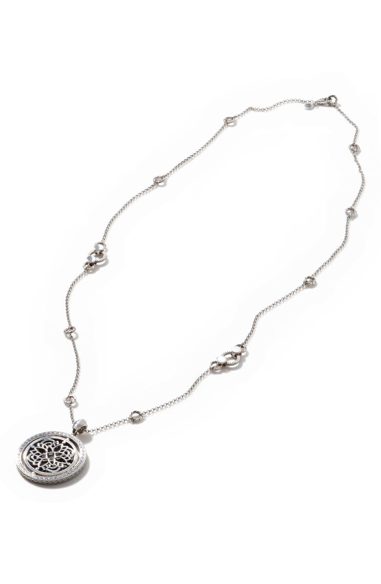 John Hardy Dot Mandala Diamond Pendant Necklace, Alternate, color, 