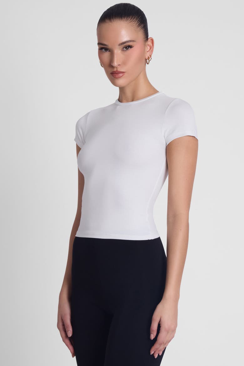 Everyday Jersey Short Sleeve Top, Alternate, color, White