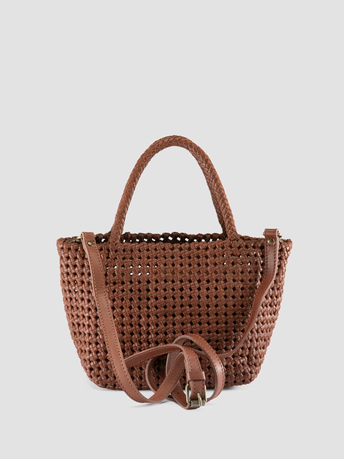 Vicky 001 Hand-Woven Mini Bag, Alternate, color, Light Brown