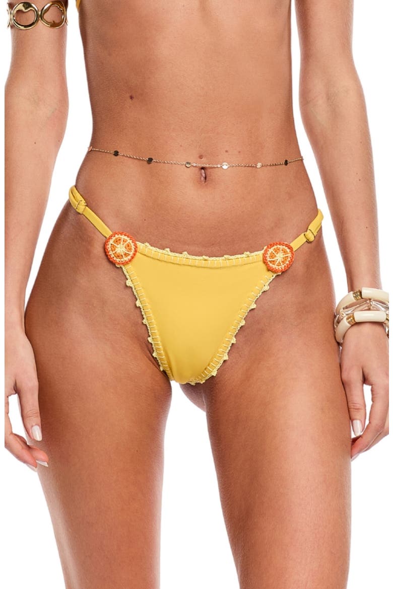 Missy Crochet Bikini Bottoms, Main, color, YELLOW