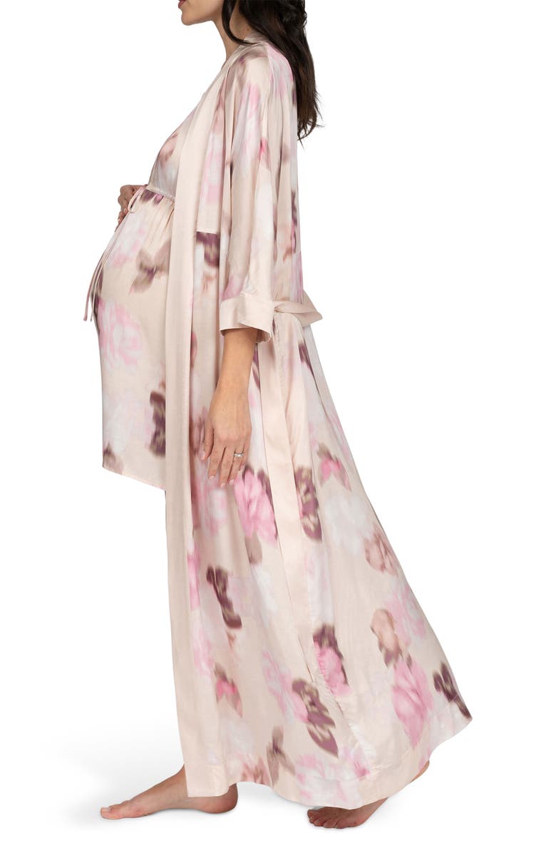 Seraphine Print Maternity Robe, Alternate, color, 