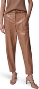 Donna Karan New York Faux Leather Belted Cargo Pants