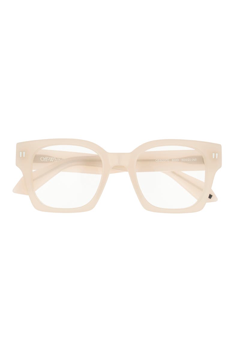 50mm Square Reading Glasses, Main, color, BEIGE