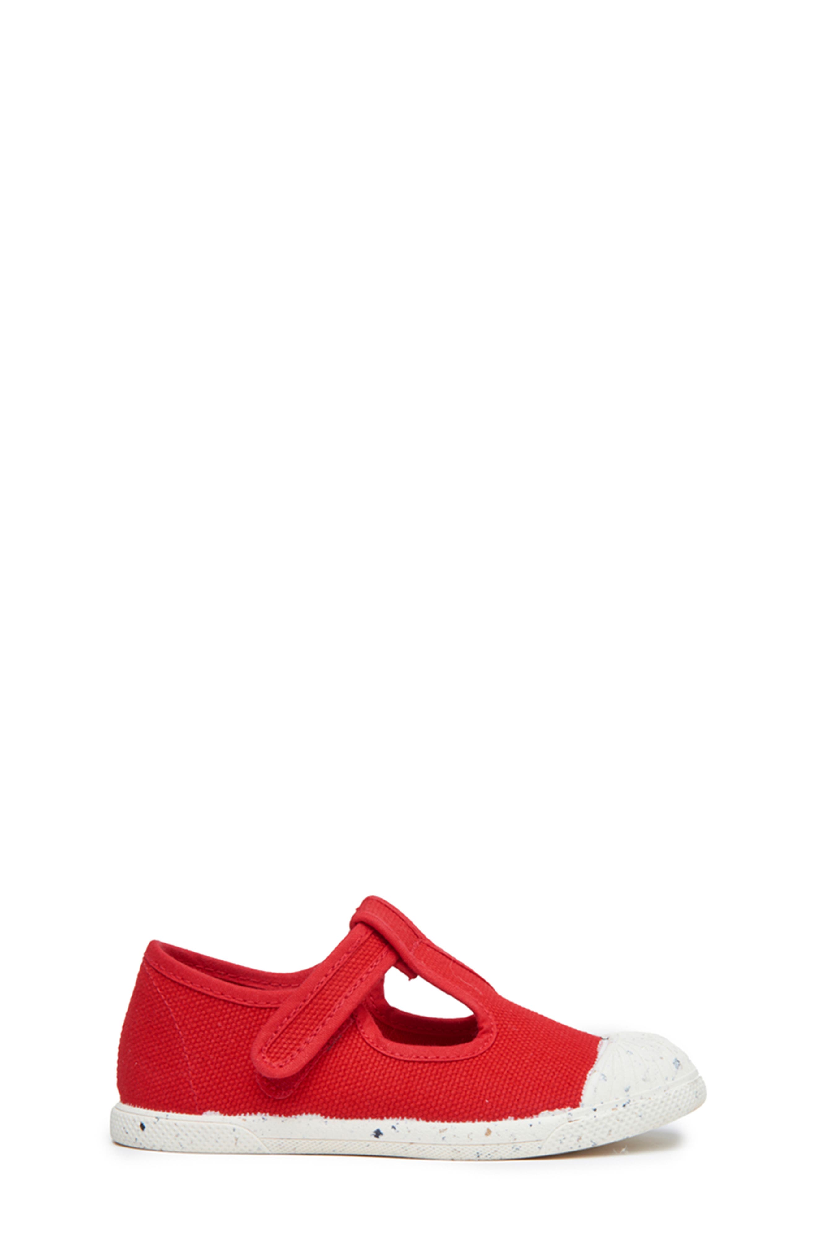 CHILDRENCHIC T-Strap Canvas Sneaker, Main, color, Red