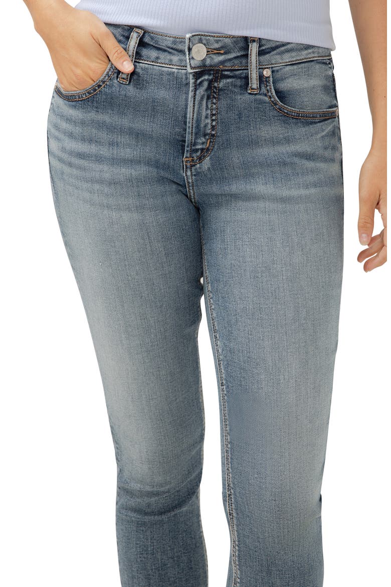 Elyse Curvy Mid Rise Capri Jeans, Alternate, color, INDIGO