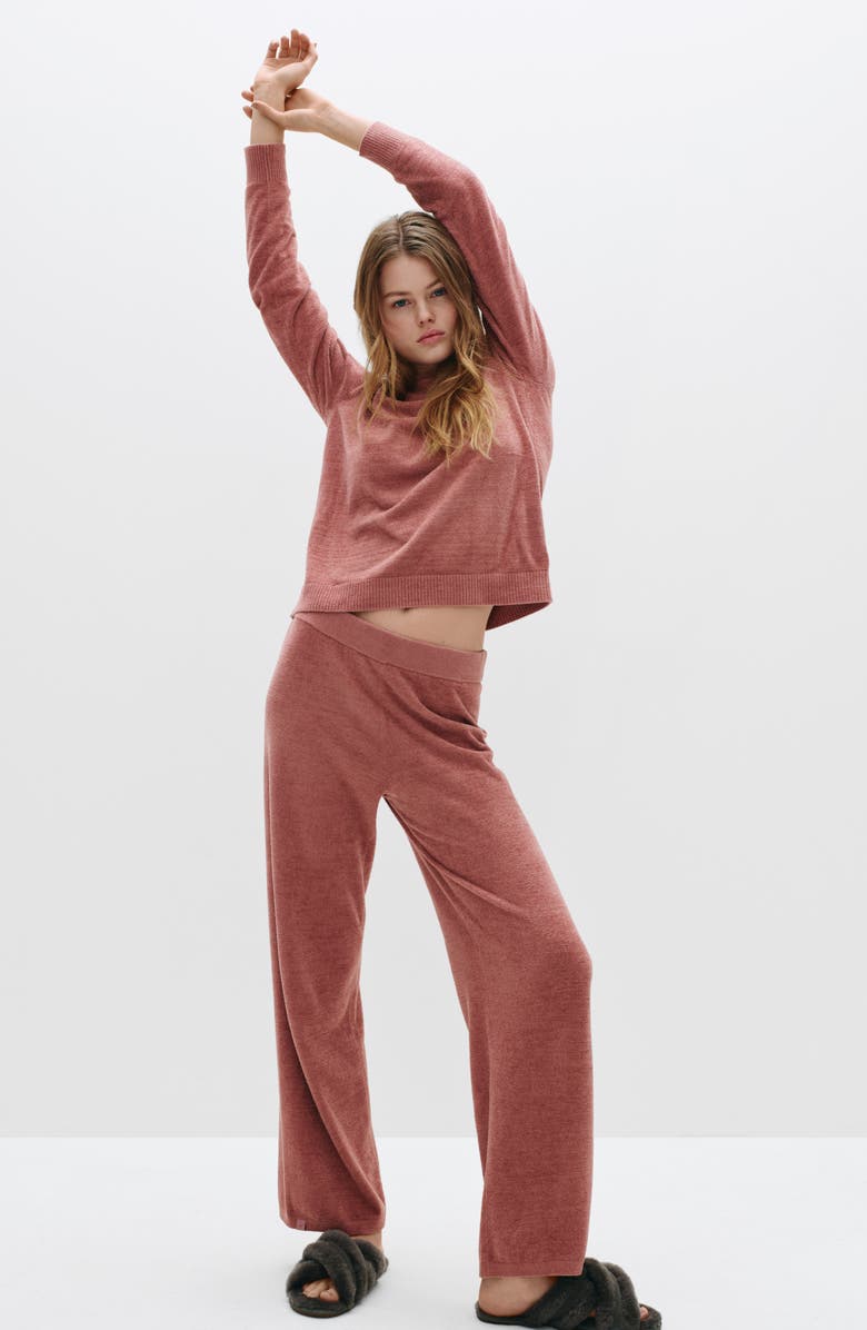 Barefoot Dreams<sup>®</sup> CozyChic<sup>®</sup> Ultra Lite<sup>®</sup> Boat Neck Pajamas, Alternate, color, Faded Brick