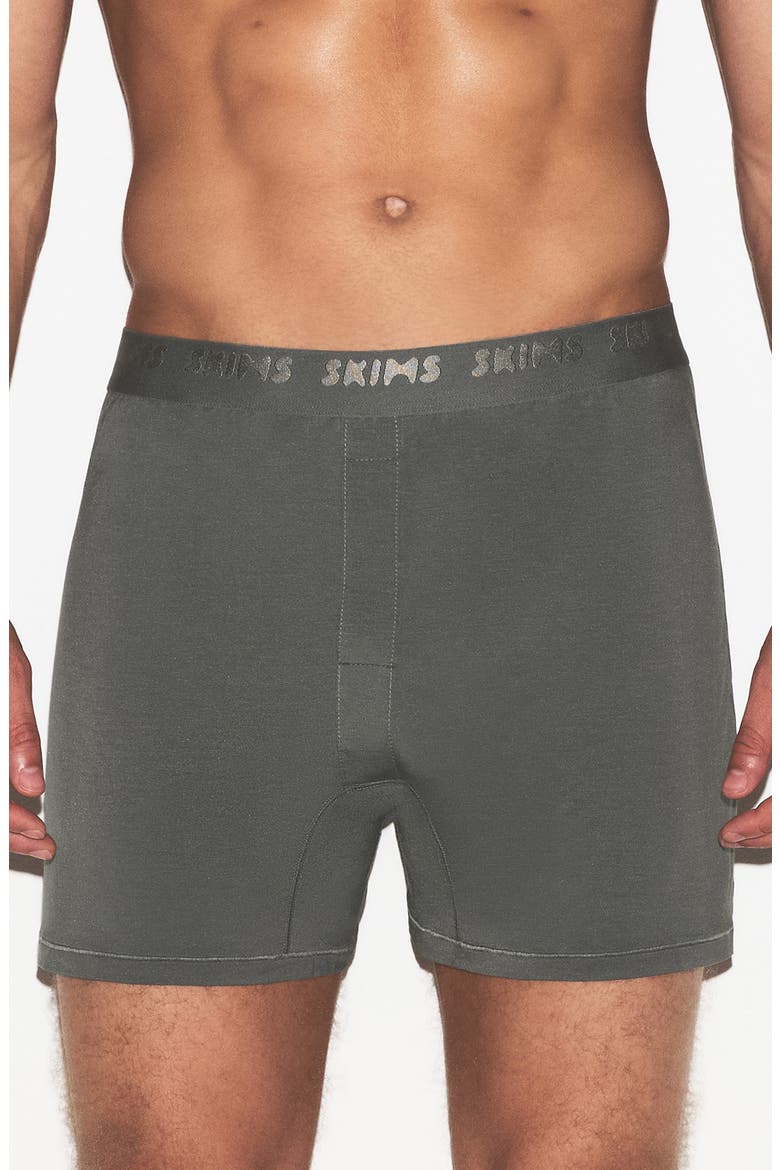 Stretch 3-Pack Knit Boxers, Alternate, color, GUNMETAL MULTI