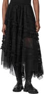 AllSaints Jen Ruffle Lace Midi Skirt