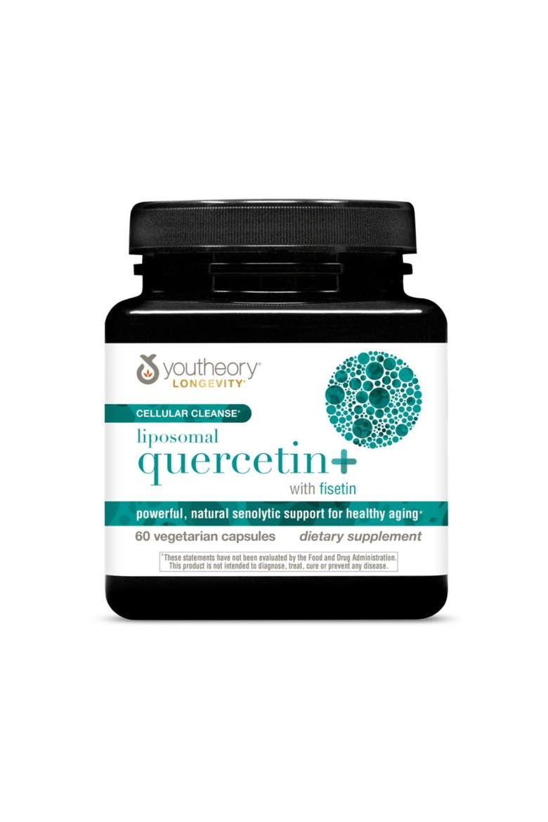 Longevity Liposomal Quercetin Fisetin Capsules 60 Vegetarian Capsules, Main, color, None