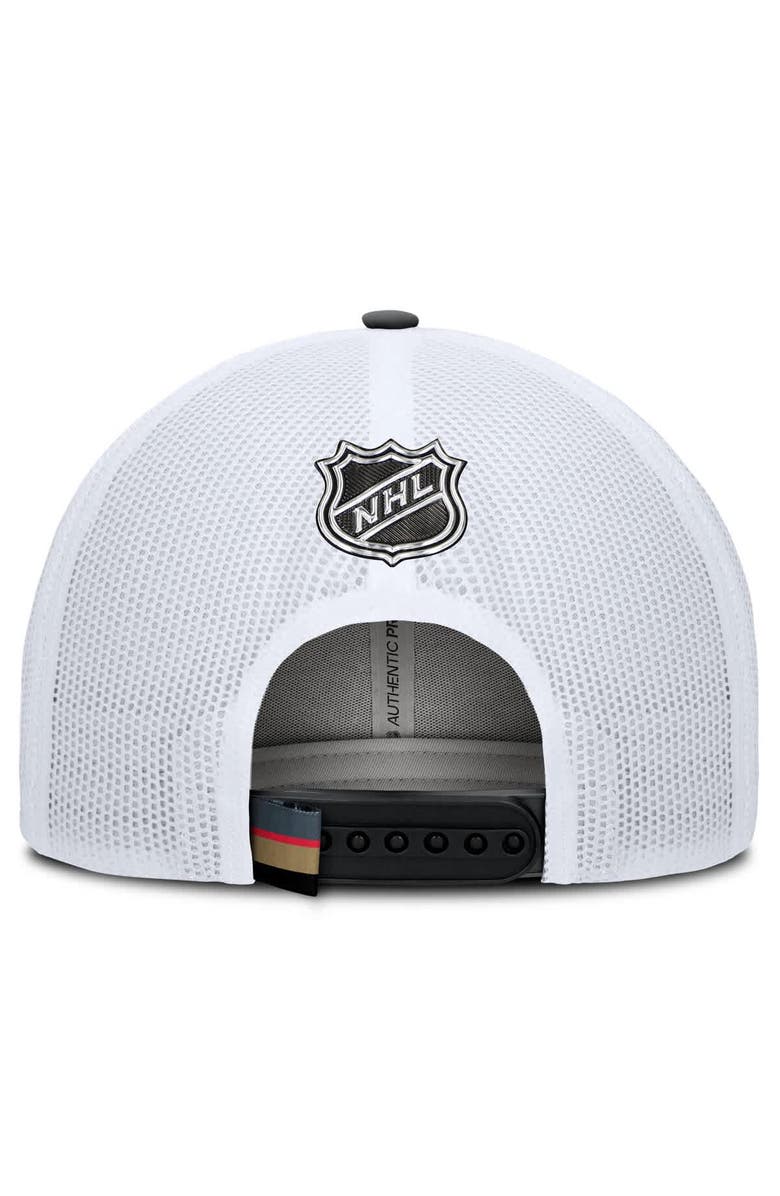 FANATICS Men's Fanatics Black/White Vegas Golden Knights Authentic Pro Rink Trucker Hat, Alternate, color, Black