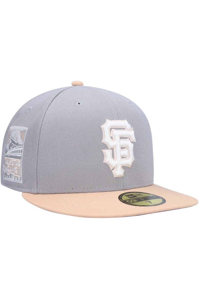 Men's New Era Gray/Peach San Francisco Giants 2007 MLB All-Star Game Purple Undervisor 59FIFTY Fitted Hat, Main, color, Gray