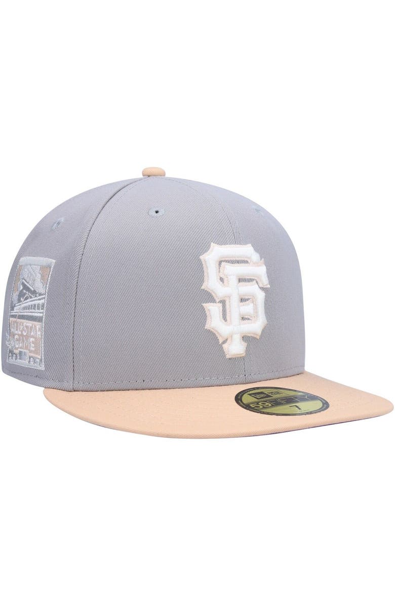 New Era Men's New Era Gray/Peach San Francisco Giants 2007 MLB All-Star Game Purple Undervisor 59FIFTY Fitted Hat, Main, color, Gray
