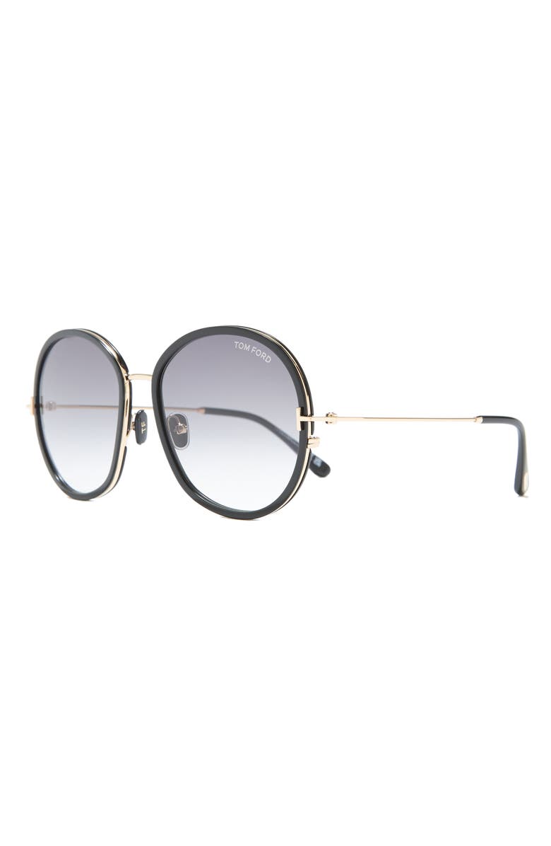 TOM FORD Hunter 58mm Round Sunglasses, Alternate, color,