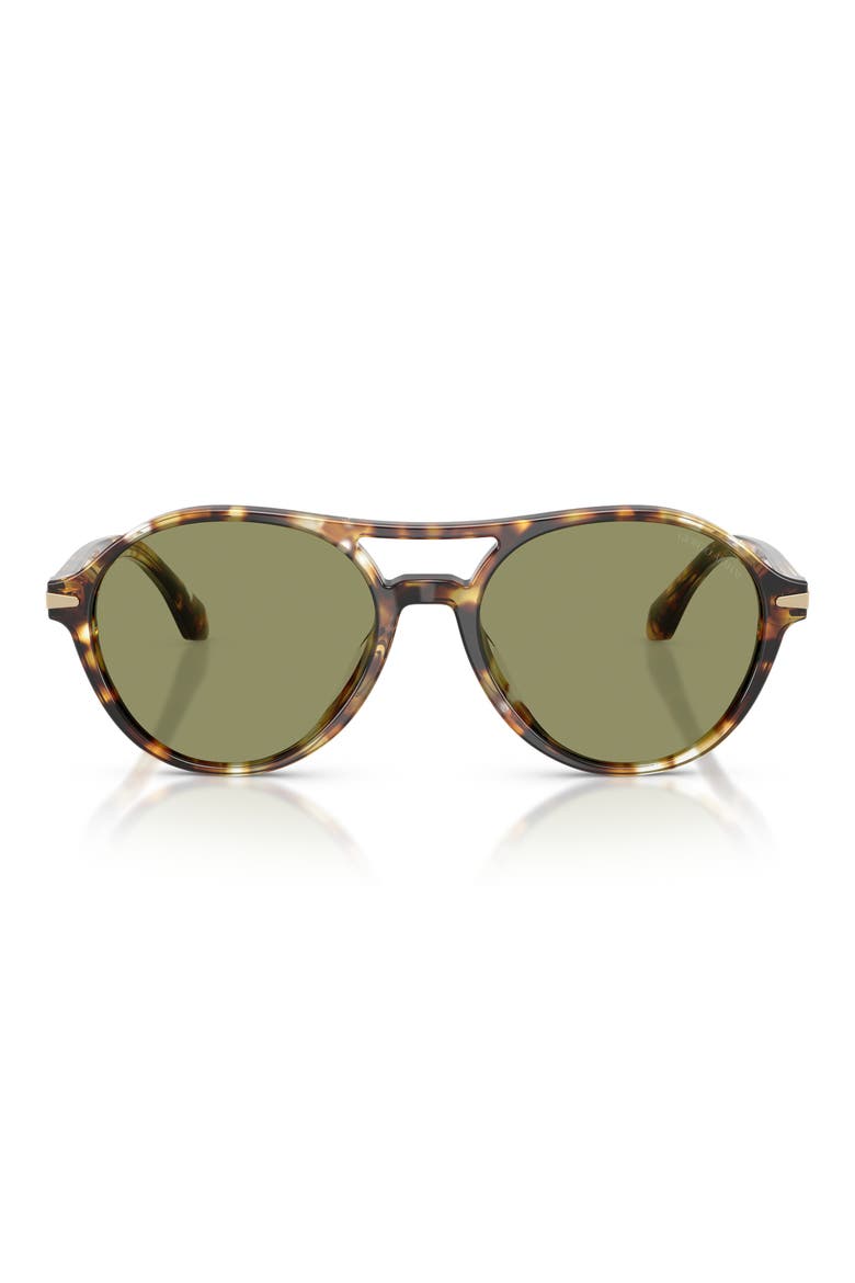 55mm Round Sunglasses, Main, color, YELLOW HAVANA