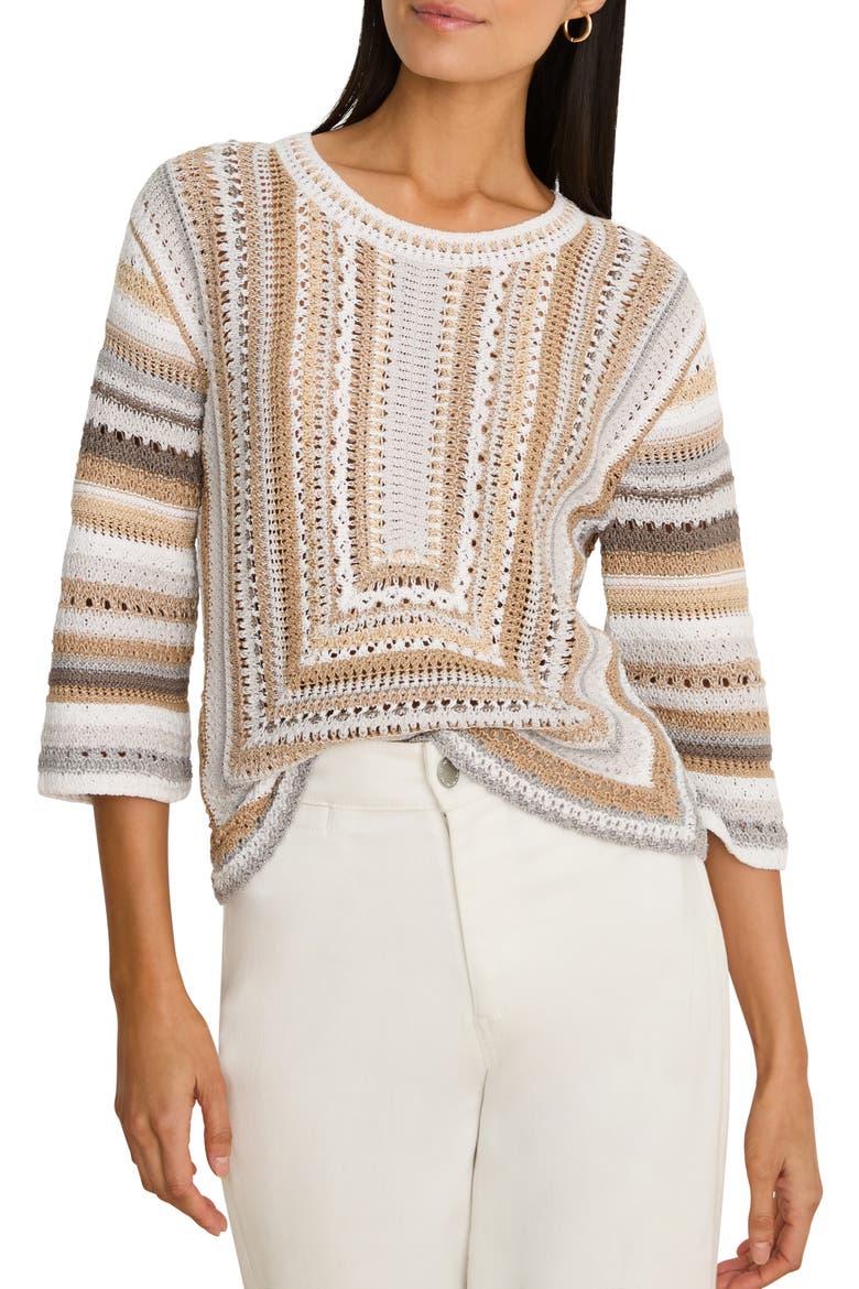 Pastiche Mix Stitch Sweater, Main, color, NEUTRAL MULTI
