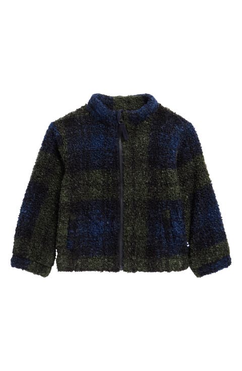 Kids' Plaid Teddy Faux Fur Jacket