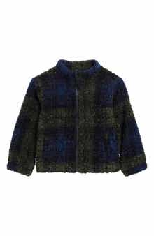 Kids' Plaid Teddy Faux Fur Jacket