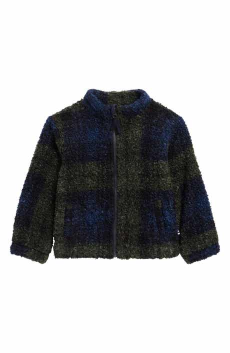 Kids' Plaid Teddy Faux Fur Jacket