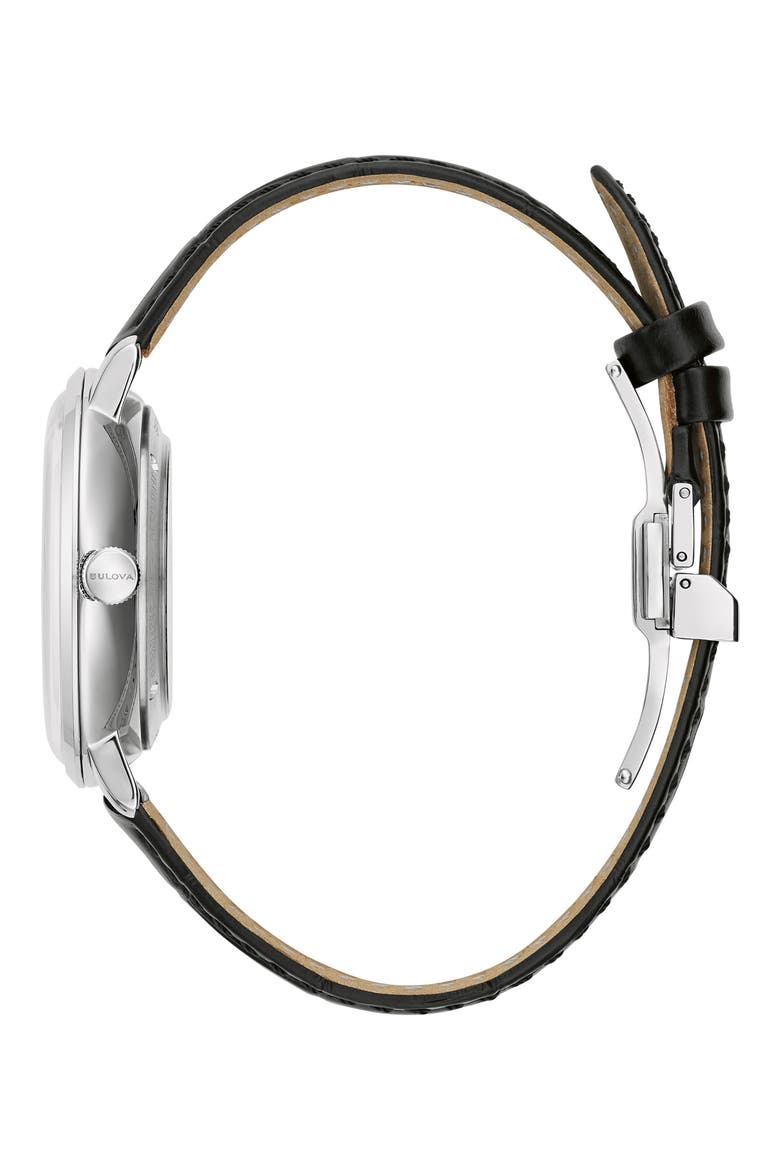 Frank Sinatra Rat Pack Leather Strap, 40mm (Limited Edition), Alternate, color, SILVER-TONE