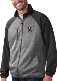 G-III SPORTS BY CARL BANKS Men's G-III Sports by Carl Banks Black Vegas Golden Knights Runners Raglan Full-Zip Track Jacket