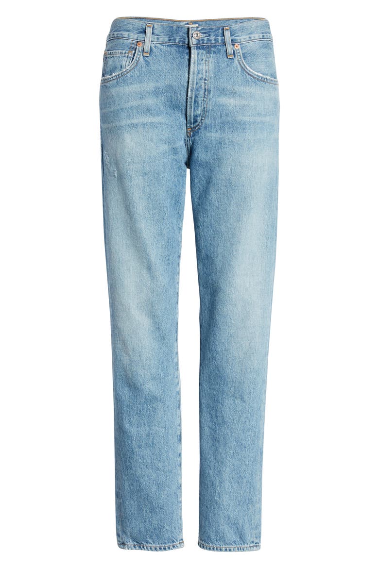 Liya High Waist Nonstretch Organic Cotton Boyfriend Jeans, Alternate, color, SOUNDTRACK