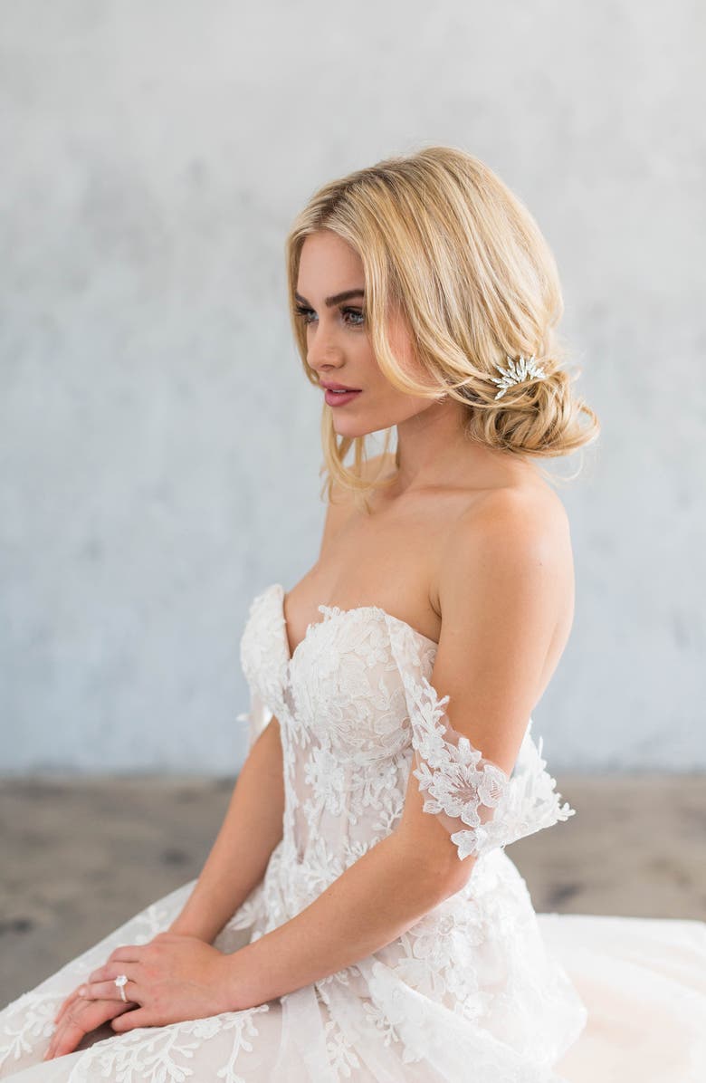 Brides & Hairpins Bria Crystal Hair Comb, Alternate, color, Gold