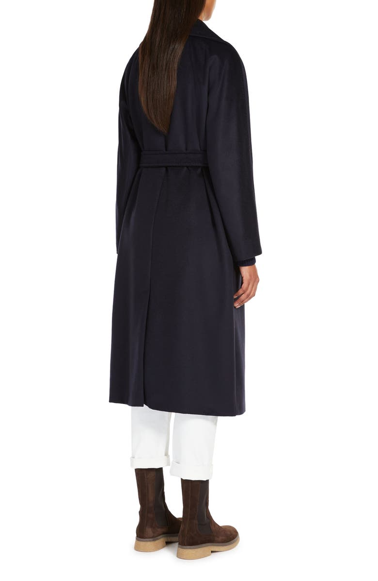 Weekend Max Mara Resina Virgin Wool Coat, Alternate, color, Navy