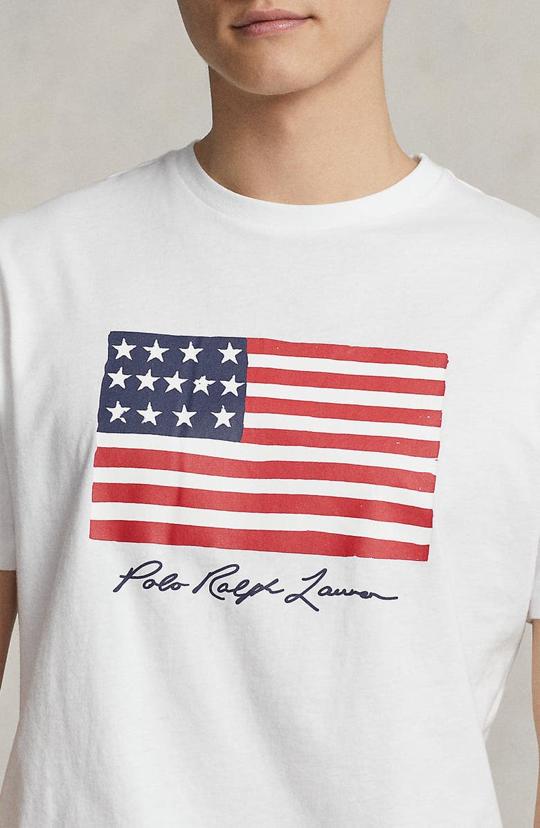 Polo Ralph Lauren American Flag Logo Cotton Graphic T-Shirt, Alternate, color,