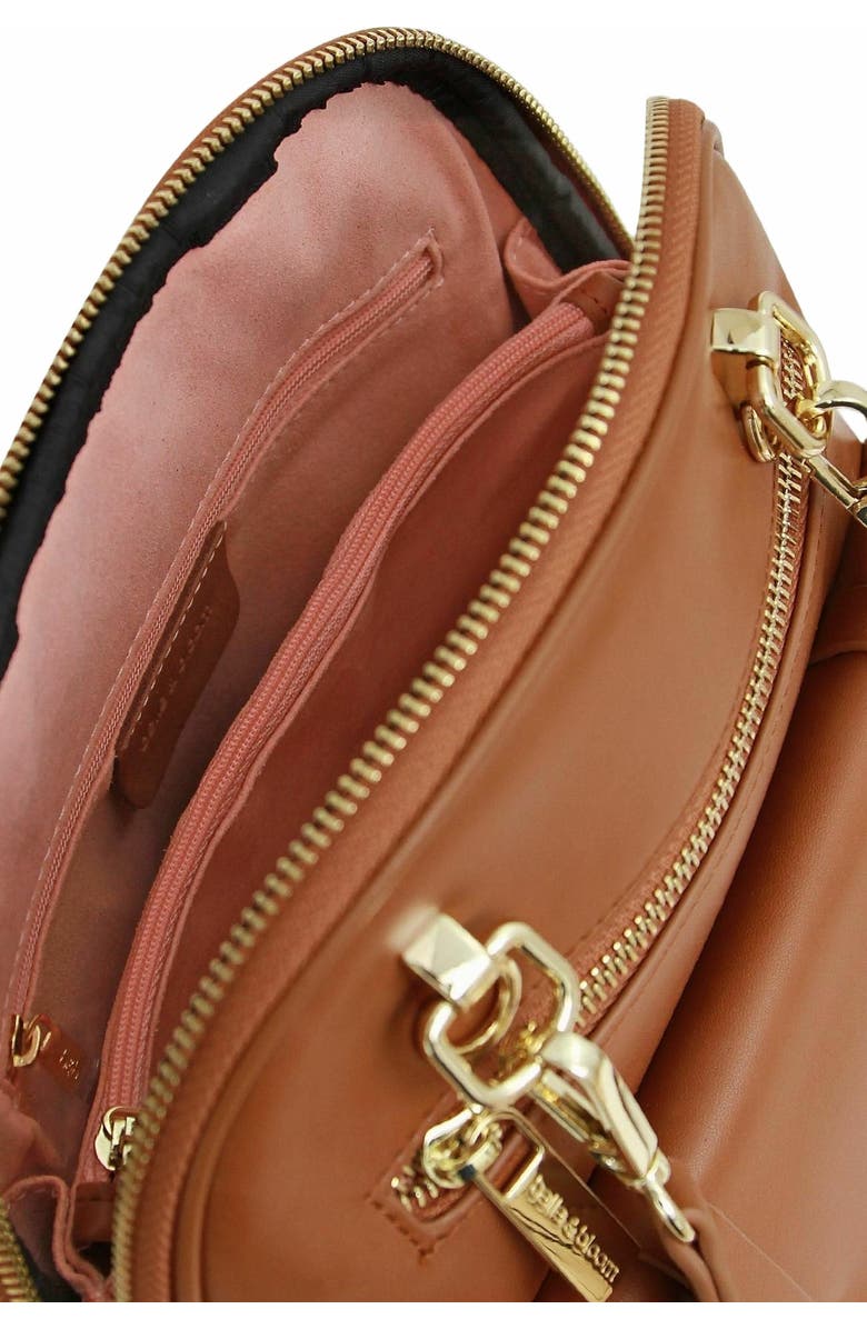 Belle & Bloom 5th Ave Leather Backpack, Alternate, color, Camel