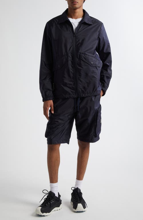 Moncler Genius X Mercedes-benz By Nigo Logo Patch Cargo Shorts In Blue