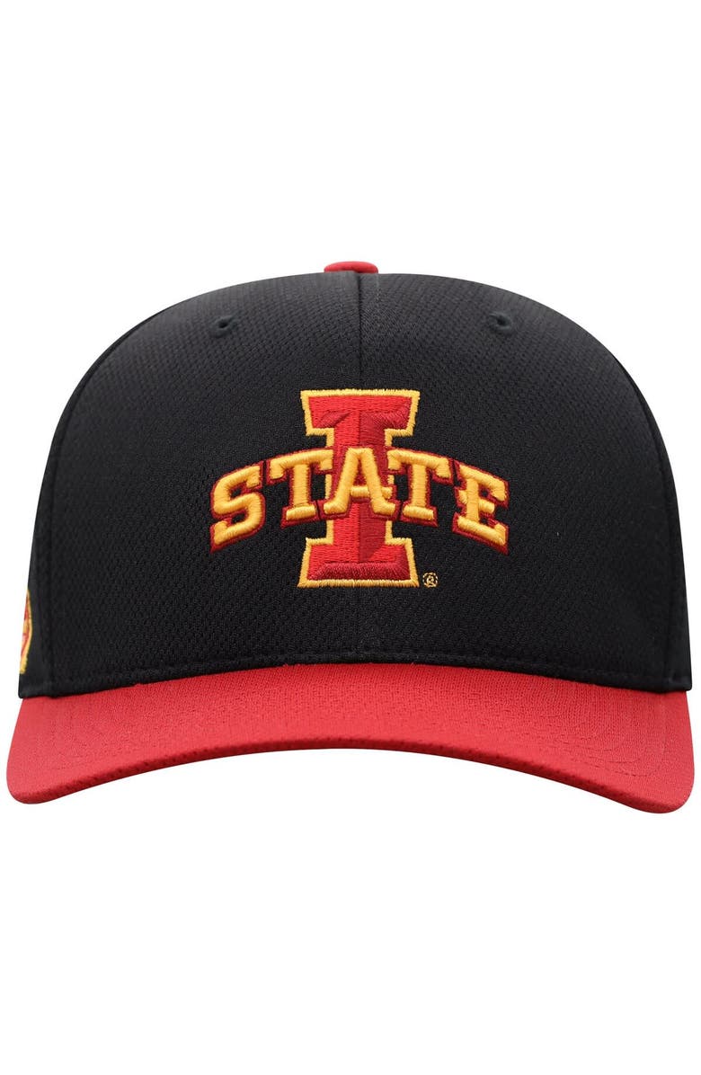 TOP OF THE WORLD Men's Top of the World Black Iowa State Cyclones Reflex Fitted Hat, Alternate, color, Black