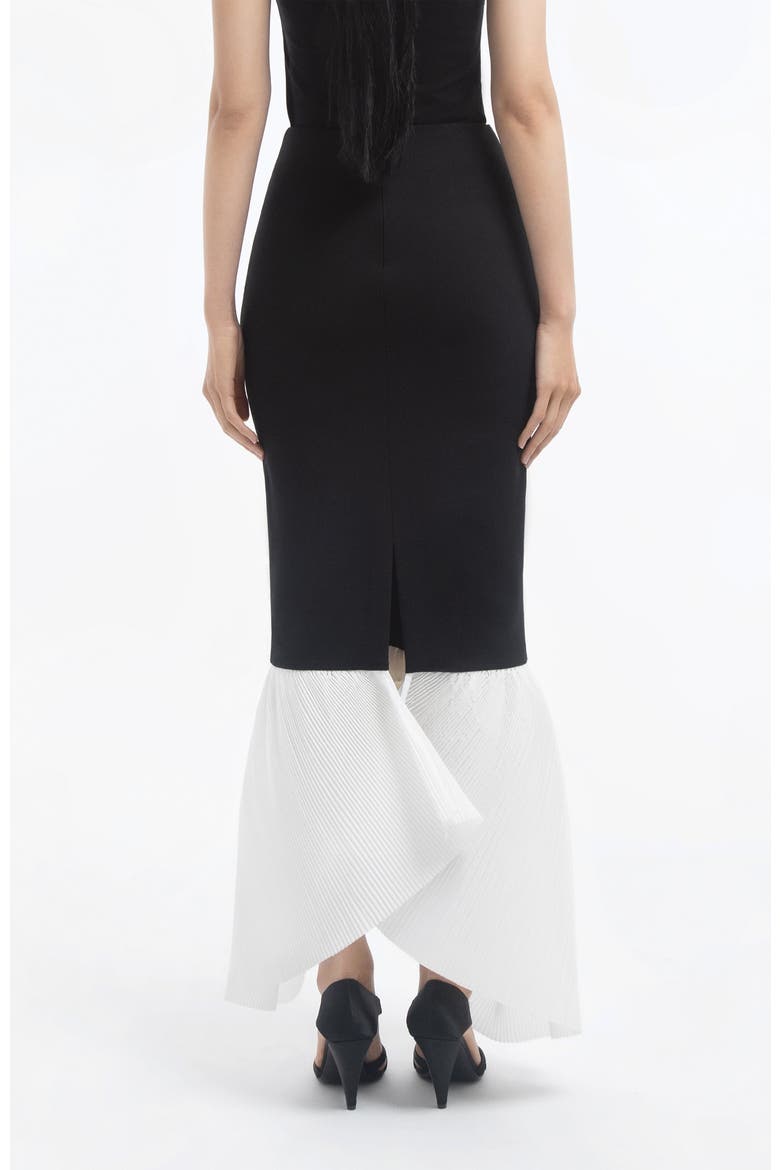 Peplum Skirt in Jersey, Alternate, color, Black & White