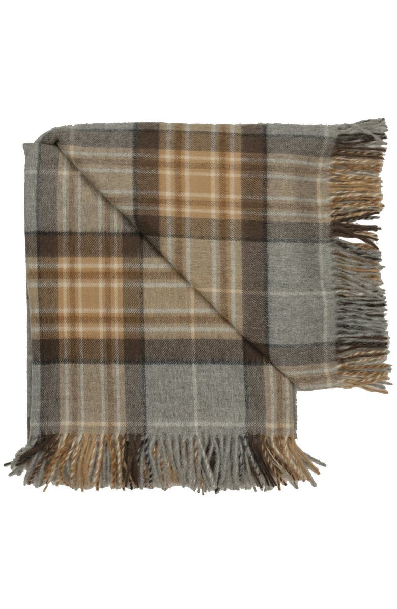 Prince of Scots Highland Tweeds Merino Wool Throw, Main, color, Mckellar Tartan
