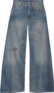 MM6 Maison Margiela Distressed Wide Leg Jeans