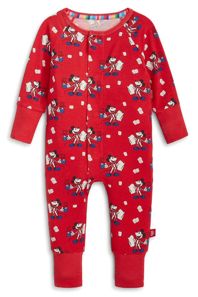 Disney® Mickey Mouse Cocoa Club RightFit™ Convertible Romper, Alternate, color, REDCO