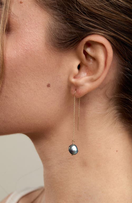 Set & Stones Sabina Keshi Pearl Threader Earrings In Multi