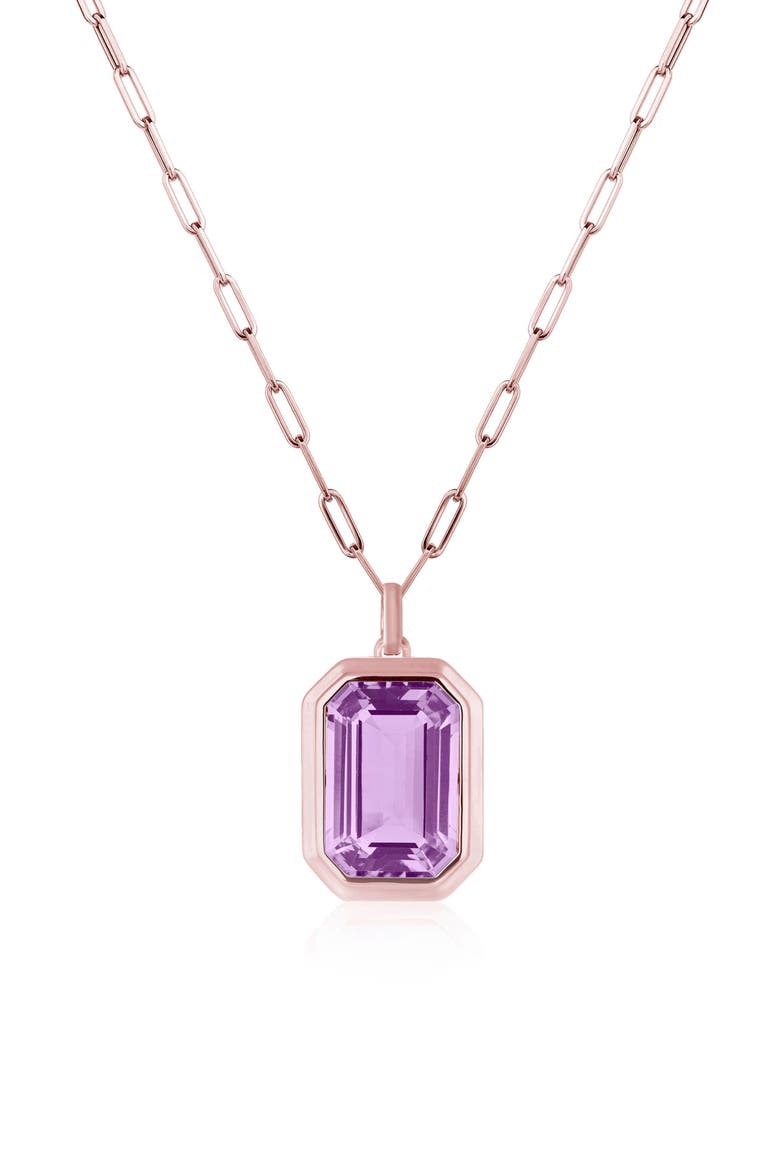 Manhattan Pendant Necklace, Main, color, LAVENDER AMETHYST
