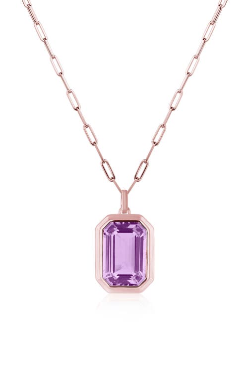 GOSHWARA Manhattan Pendant Necklace in Lavender Amethyst at Nordstrom, Size 18