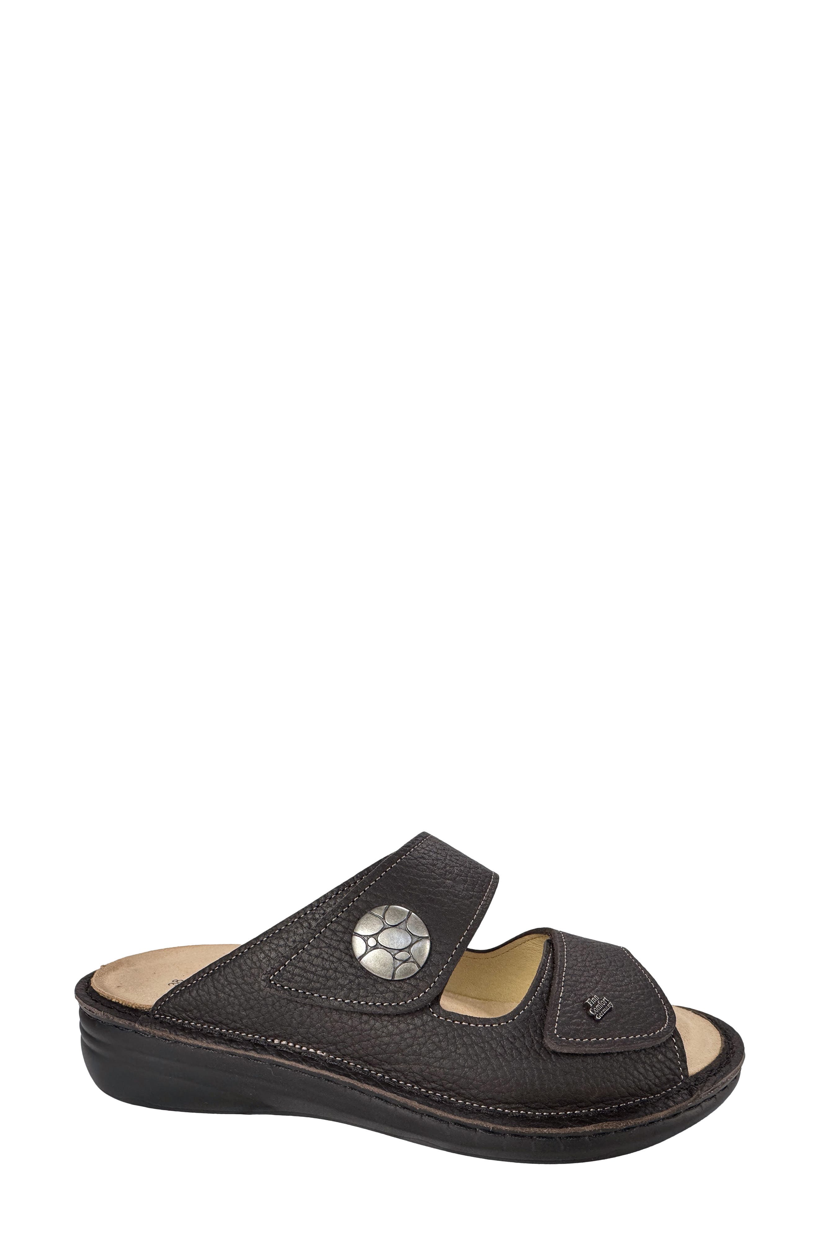Finn Comfort Moorea Slide Sandal, Alternate, color, Dark Brown