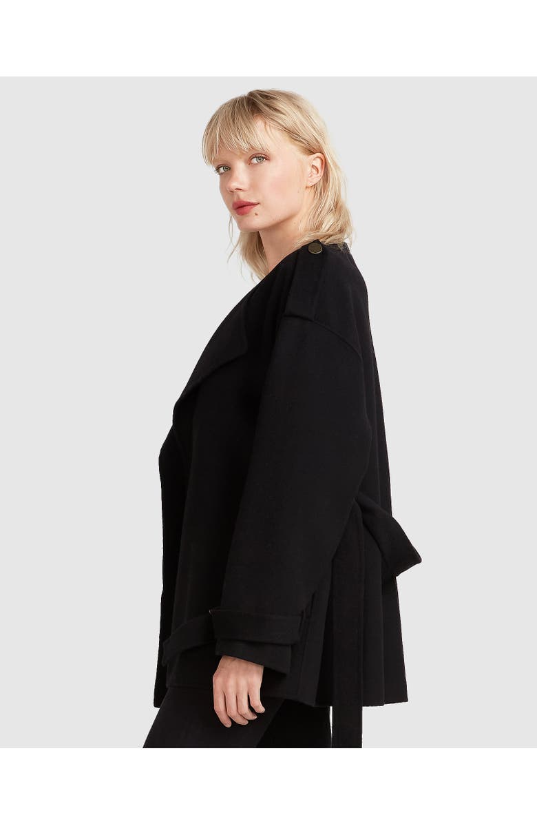 Belle & Bloom Let Me Go Collarless Coat, Alternate, color, Black