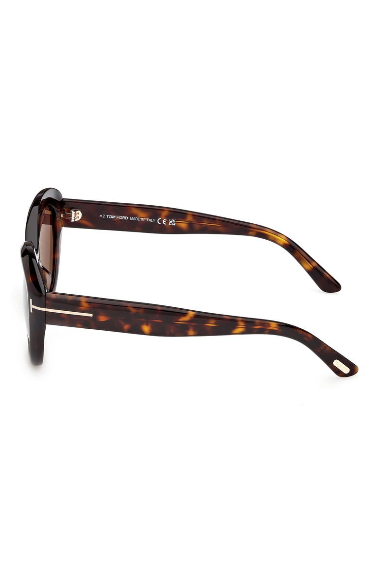 Stacy 53mm Cat Eye Sunglasses, Alternate, color, DARK HAVANA / CHOCOLATE LENS