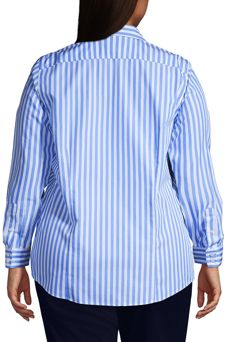 No Iron Supima Cotton Long Sleeve Shirt, Alternate, color, Chicory Blue Stripe