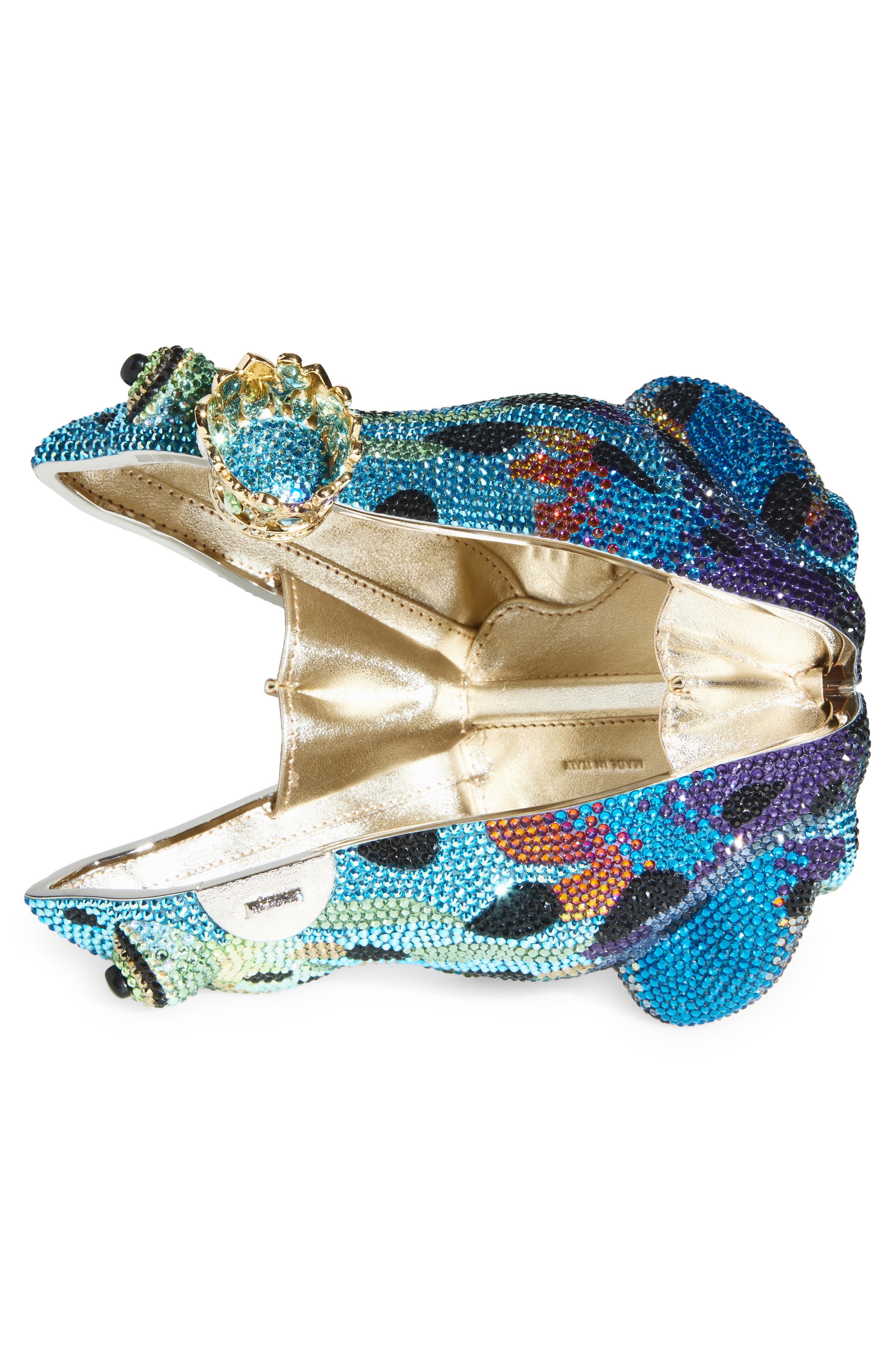 Frog Prince Charming Clutch, Alternate, color, SILVER JET MULTI