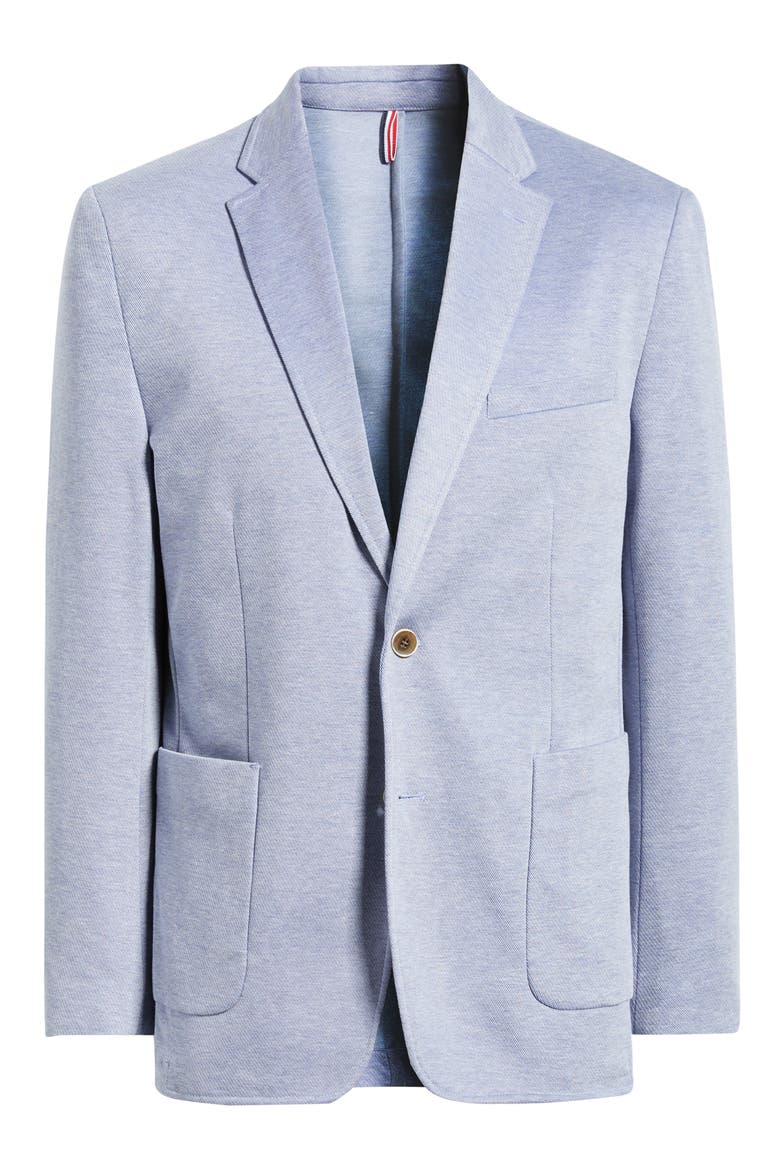 Heathered Stretch Twill Sport Coat, Alternate, color, BLUE