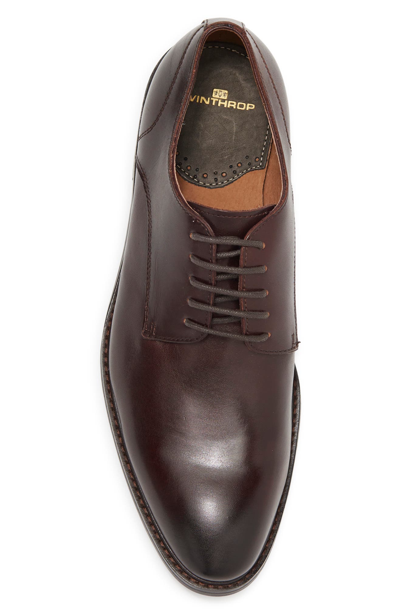 WINTHROP Chandler Leather Derby, Alternate, color, Burgundy